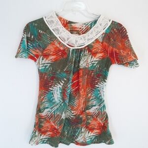 WHITE STAG 1X TROPICAL PRINT TOP